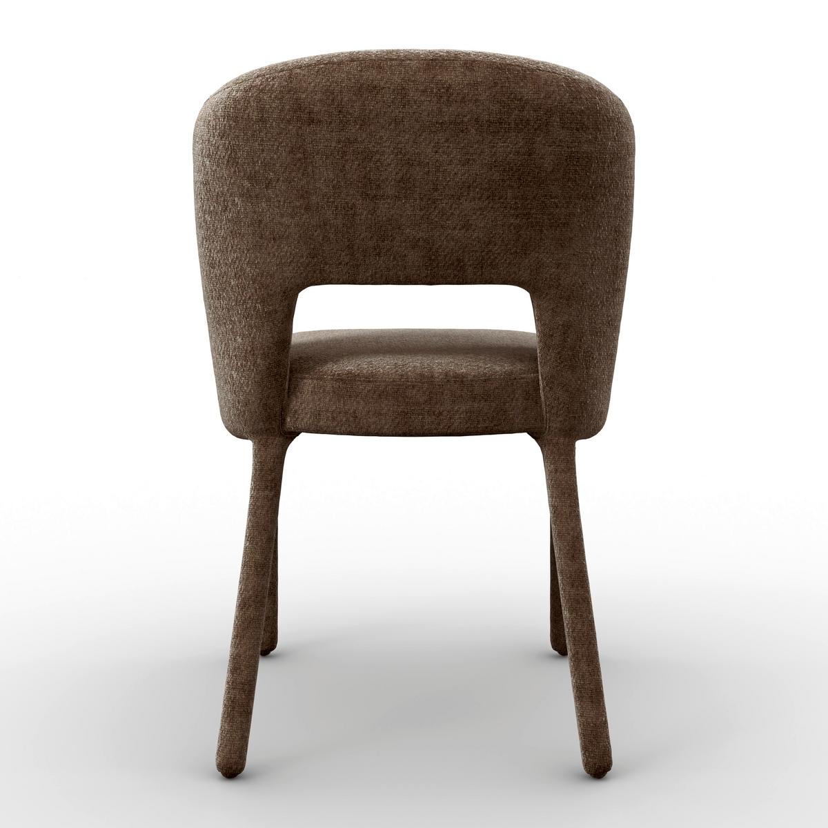 Stuhl Anea Braun Webstoff Gepolstert - Braun, MODERN, Holz/Textil (52/79/55,5cm) - Bessagi Home