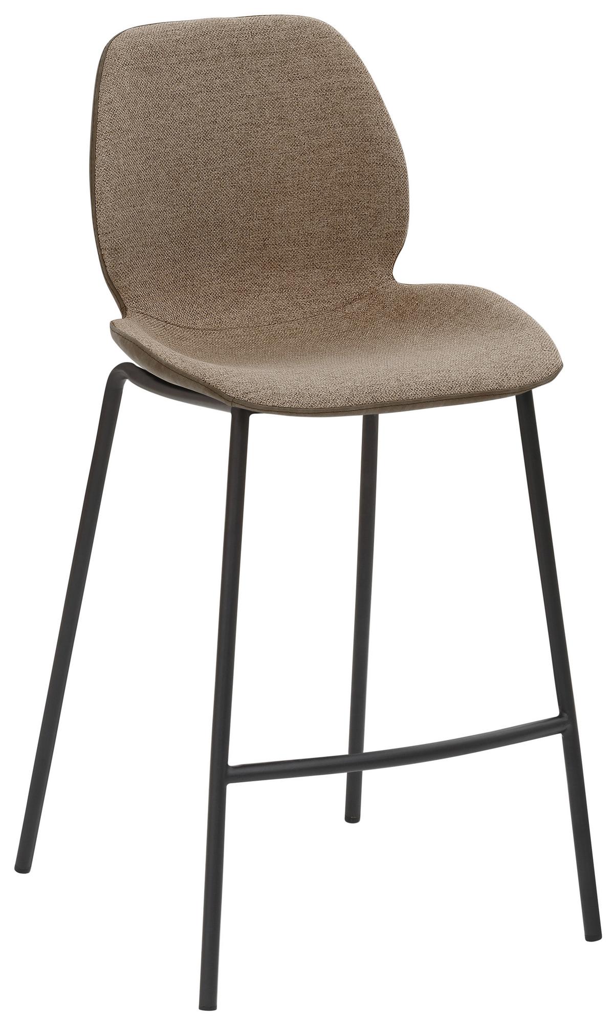 Barhocker My Solo ca. 49x97 cm Schlammfarben - Sandfarben/Schlammfarben, KONVENTIONELL, Textil/Metall (49/97/53cm) - Livetastic