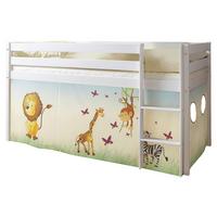 Spielbett Holz Malte ca. 90x200 cm Safari - Multicolor/Weiß, Natur, Holz (90/200cm) - MID.YOU