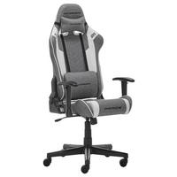 Gamingstuhl Prince in Grau/Schwarz/Weiss - Weiss/Schwarz, Modern, Kunststoff/Textil (70/126/70cm) - Dxracer