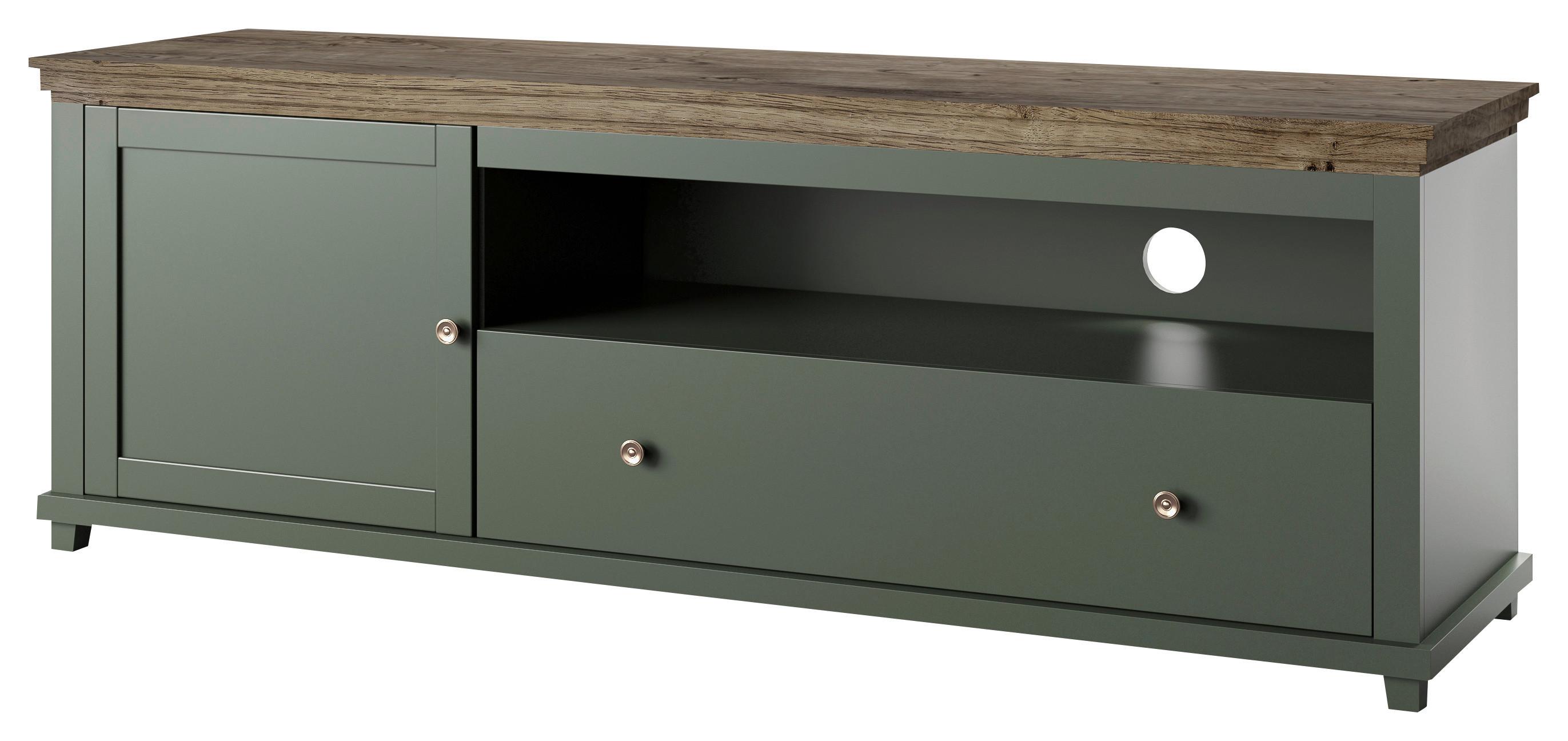 Tv-elem Evora - tölgyfa színű/bronzszínű, Design, faalapú anyag (181/61/49cm)