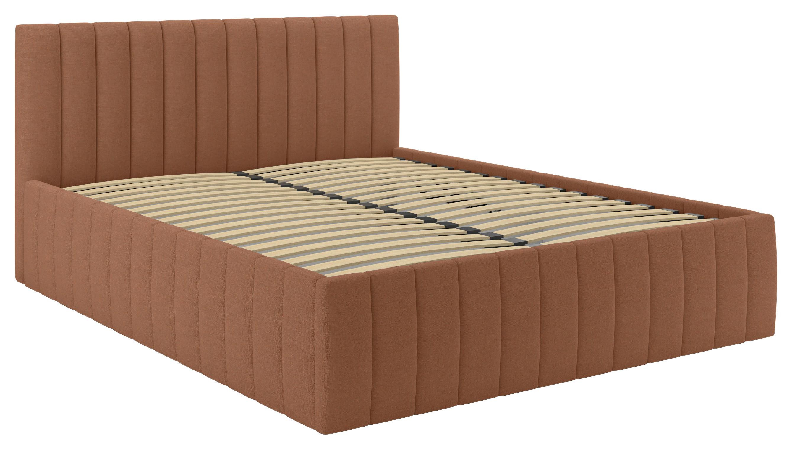 Polsterbett Orinoco Rostfarben ca. 180x200cm - Rostfarben, MODERN, Holz/Holzwerkstoff (180/200cm) - Mömax