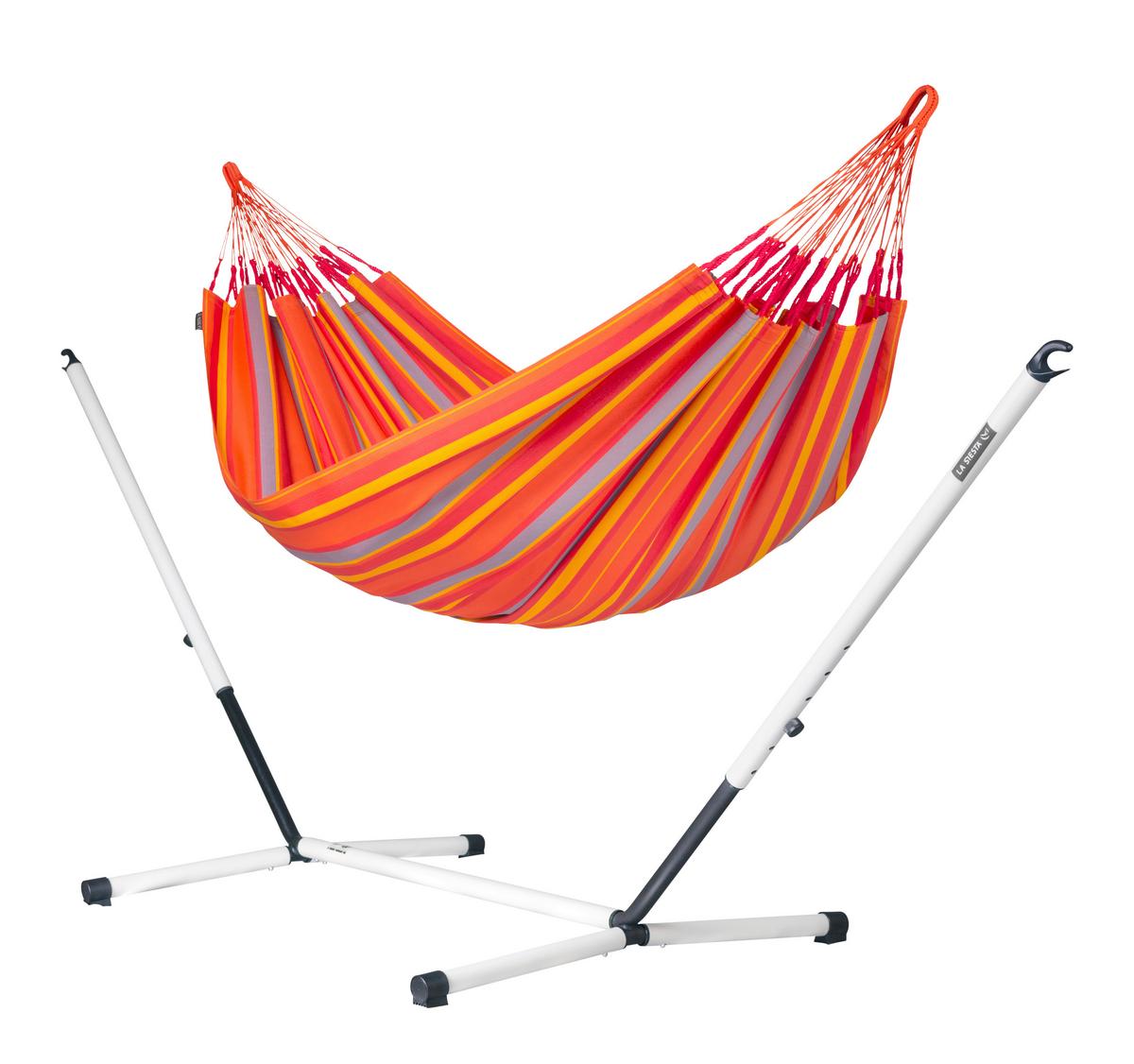 Hängematte Classic Double Hammock Outdoor Gelb/Orange - Gelb/Rot, KONVENTIONELL, Textil (160/350cm) - La Siesta