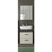 Badezimmer Ice Kaschmir 2-teilig - Kaschmir/Schwarz, Trend, Glas/Holzwerkstoff (60cm) - MID.YOU