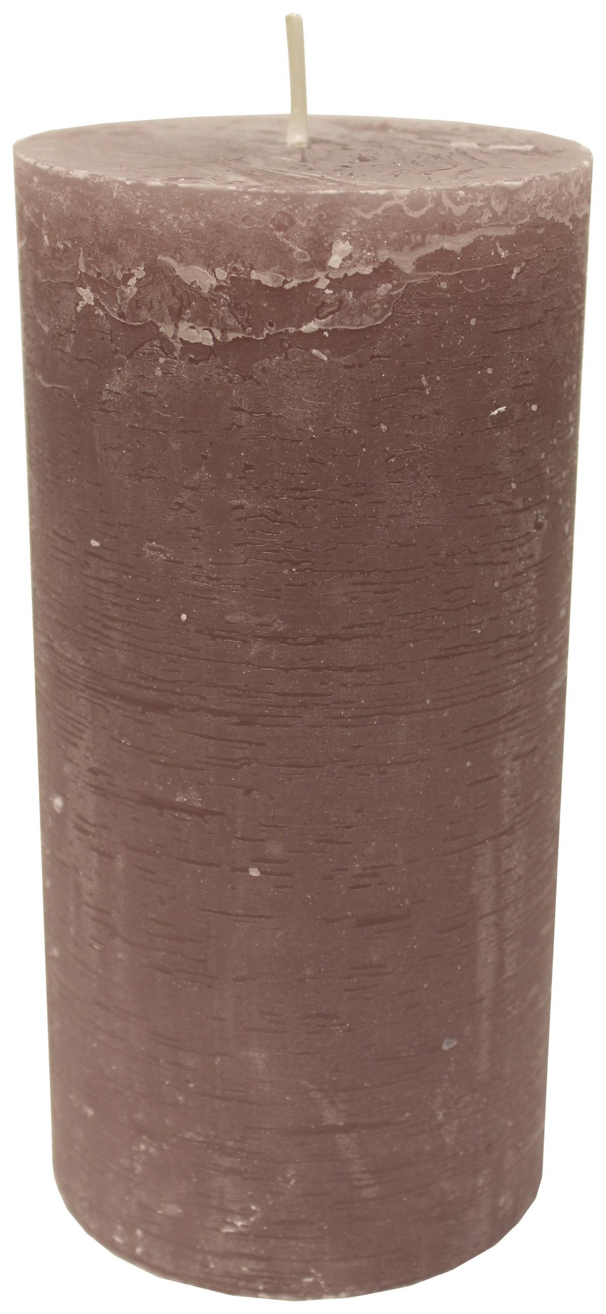 Sveča Ruth - temno roza/siva, Moderno (10/20cm) - Premium Living