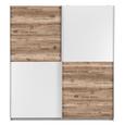 Schiebetürenschrank Weiß/Grau - Eichefarben/Alufarben, LIFESTYLE, Holzwerkstoff/Kunststoff (170/191/61cm) - Modern Living Schiebetürenschrank Weiß/Grau - Eichefarben/Alufarben, LIFESTYLE, Holzwerkstoff/Kunststoff (170/191/61cm) - Modern Living