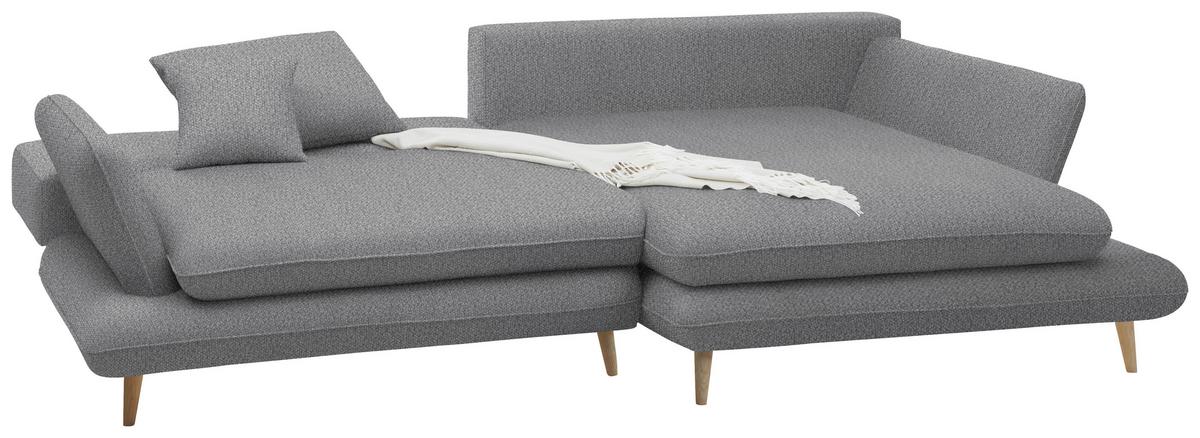 Kutna Garnitura Monte - siva/prirodne boje, Romantično / ladanjski, tekstil/drvo (283/181cm) - Premium Living