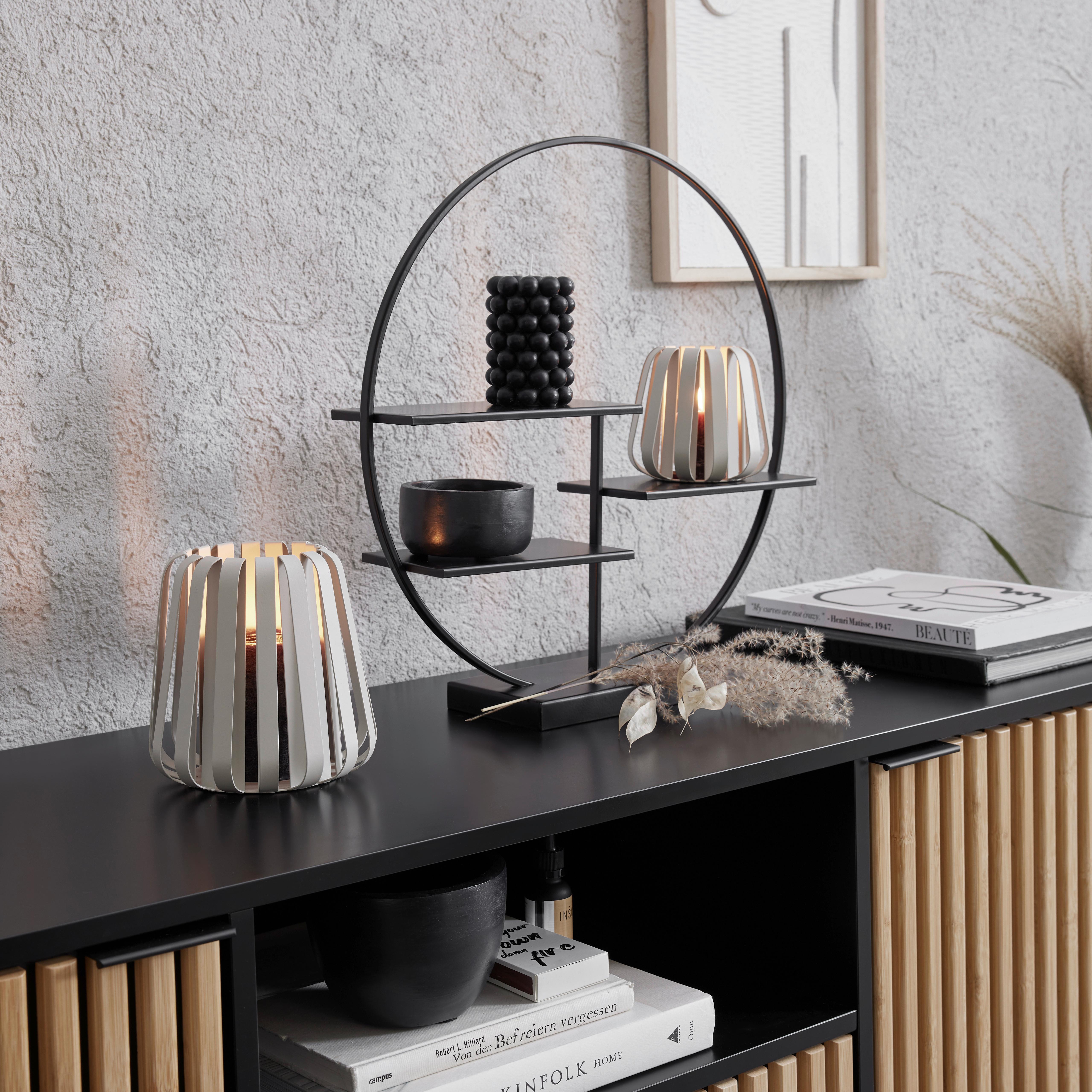FRISTÅENDE HYLLA ILONA - svart/antracit, Basics, keramik (43/44/11cm) - Modern Living