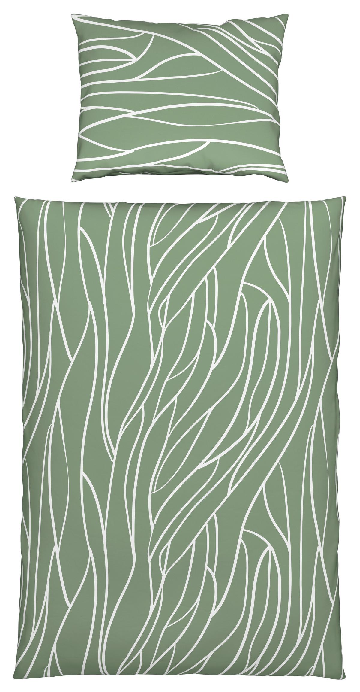 Bettwäsche Juliane Grün ca. 140x200cm - Grün, KONVENTIONELL, Textil (140/200cm) - Mömax