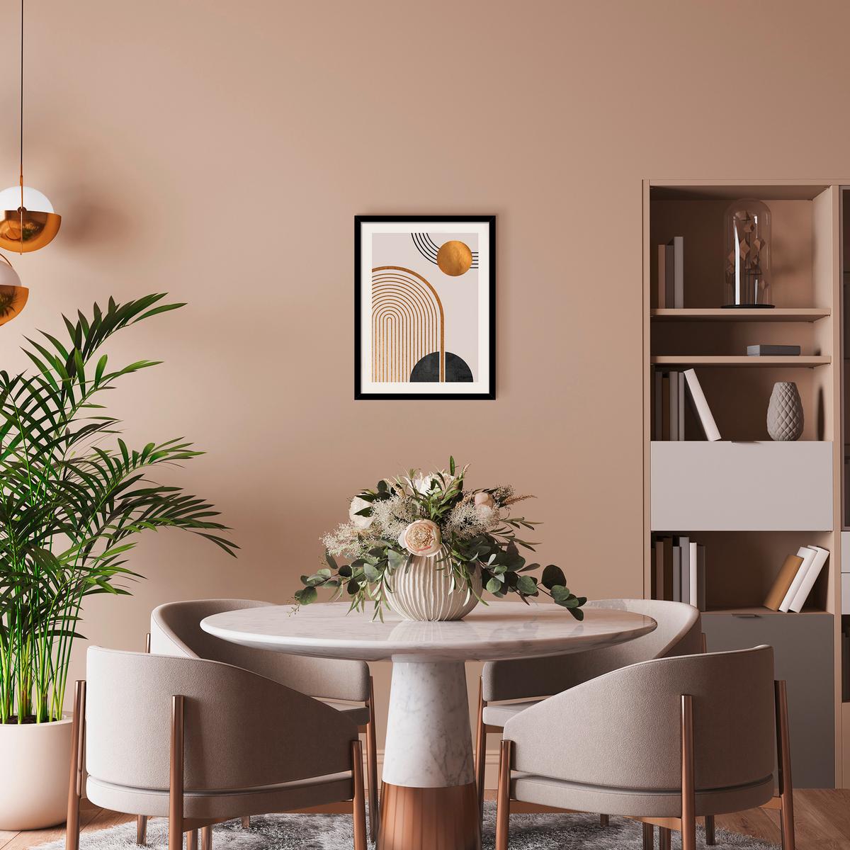 Bild Vous I ca. 30x40cm - Beige/Goldfarben, Holzwerkstoff/Papier (30/40cm) - Modern Living
