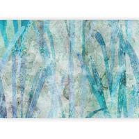 Fototapeta Liquid Nature, 300x210cm - svetlo modra/žajbljevo zelena, Trendi, tekstil (300/210cm) - artgeist