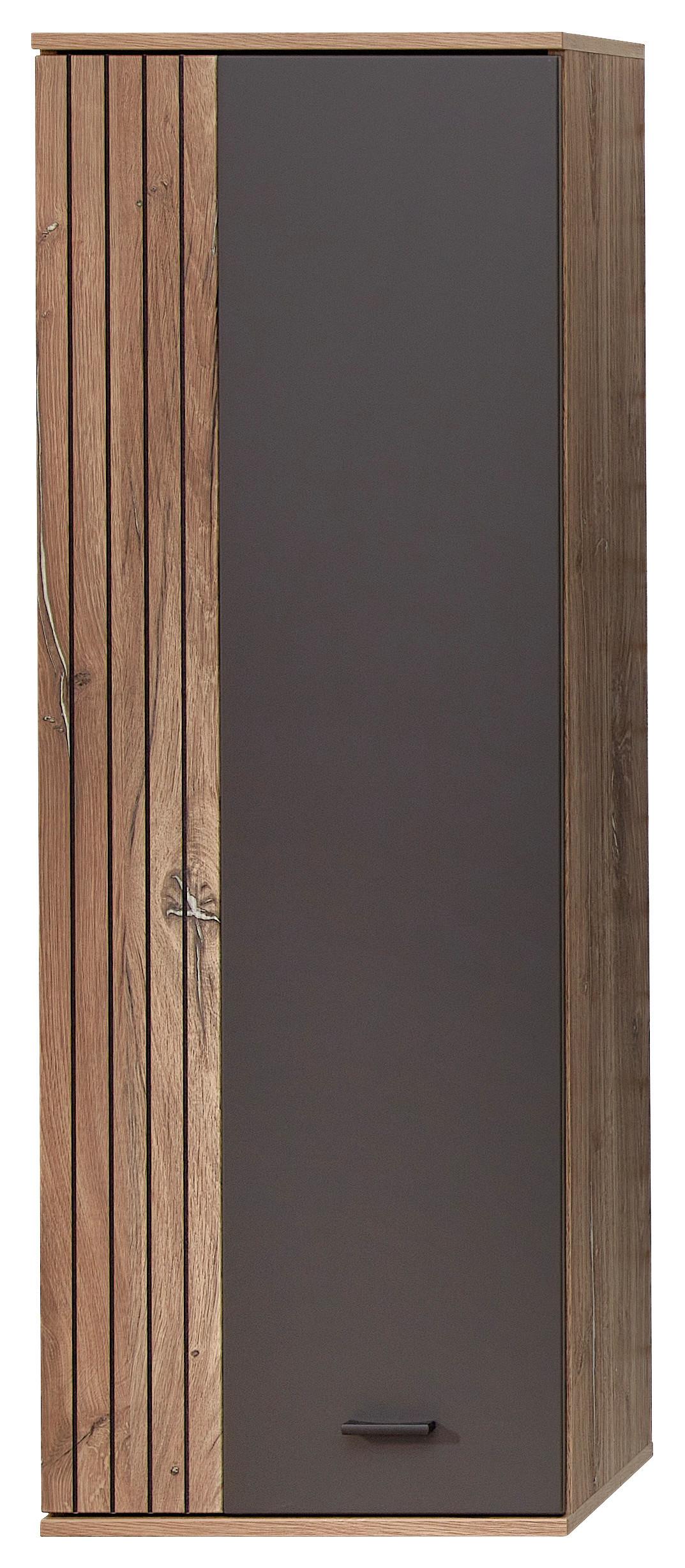 Hängeelement in Grau/Natur - Schwarz, MODERN, Holzwerkstoff/Metall (45/129/38cm) - Modern Living