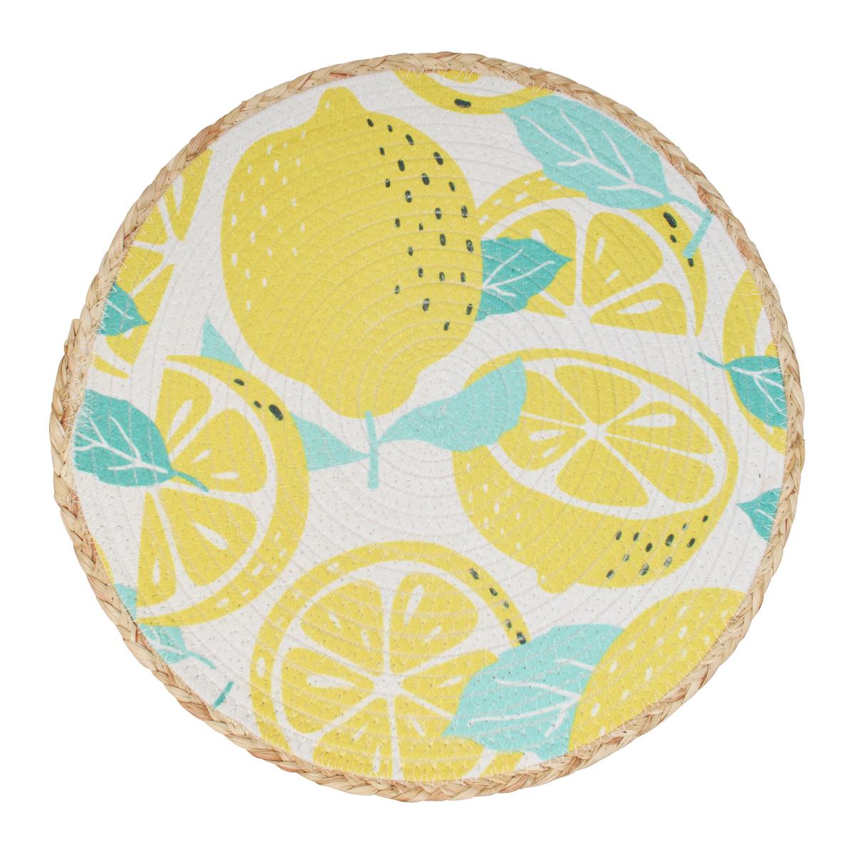 Tischset Fruits diverse Motive - Gelb/Rot, KONVENTIONELL, Textil (38cm)