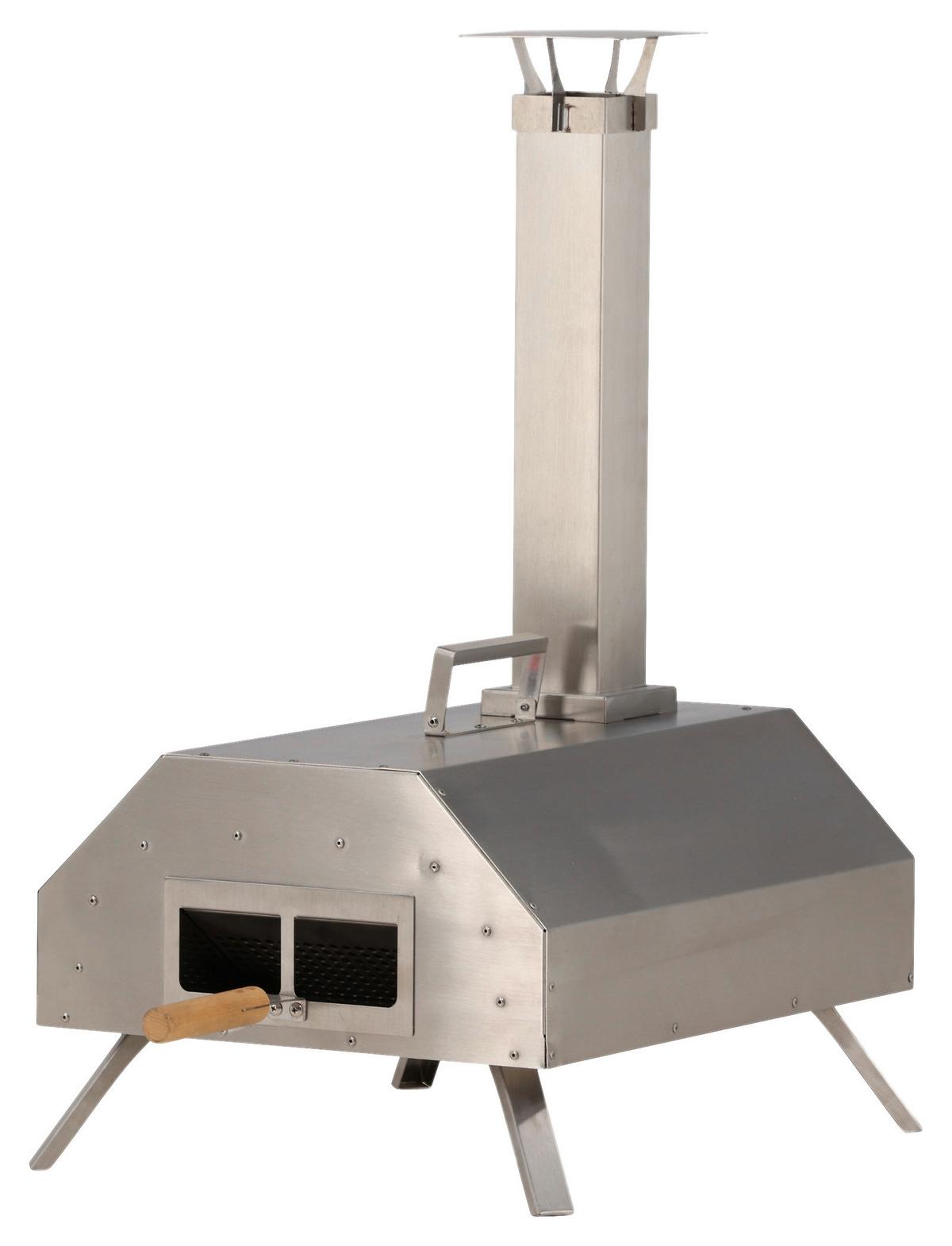 Pizzaofen Hamna ca. 76,4x68,1x40 cm Silber - Silberfarben, KONVENTIONELL, Metall (76,4/68,1/40cm) - Gardenson