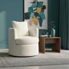 FAUTEUIL MARIETA - Wit/Zwart, Modern, Hout/Textiel (77/81/77cm) - Bessagi Home