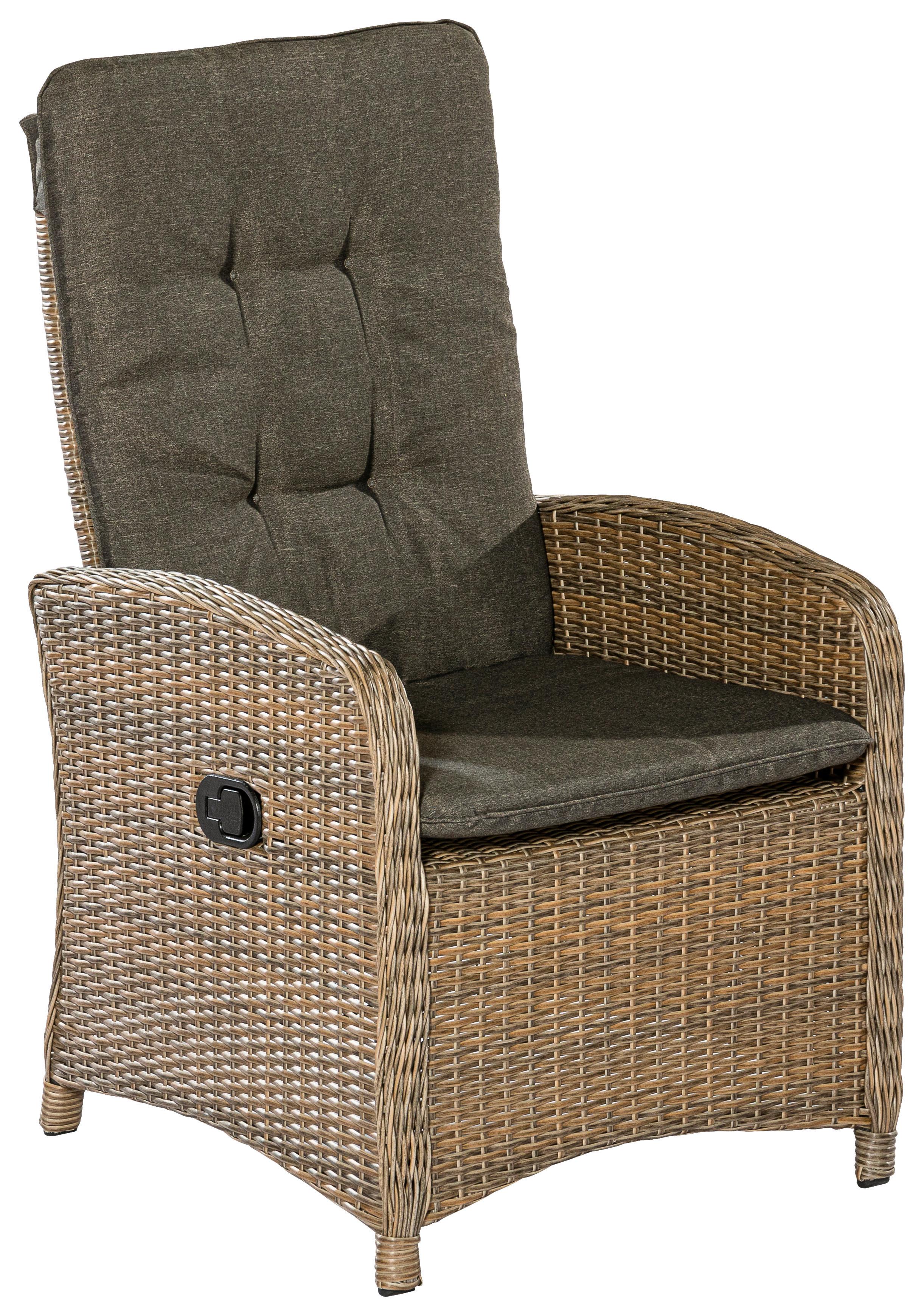 Gartensessel 2er-Set Atrani Beige Kunststoffgeflecht - Beige/Braun, KONVENTIONELL, Kunststoff/Textil (63/65/108cm) - Gardenson