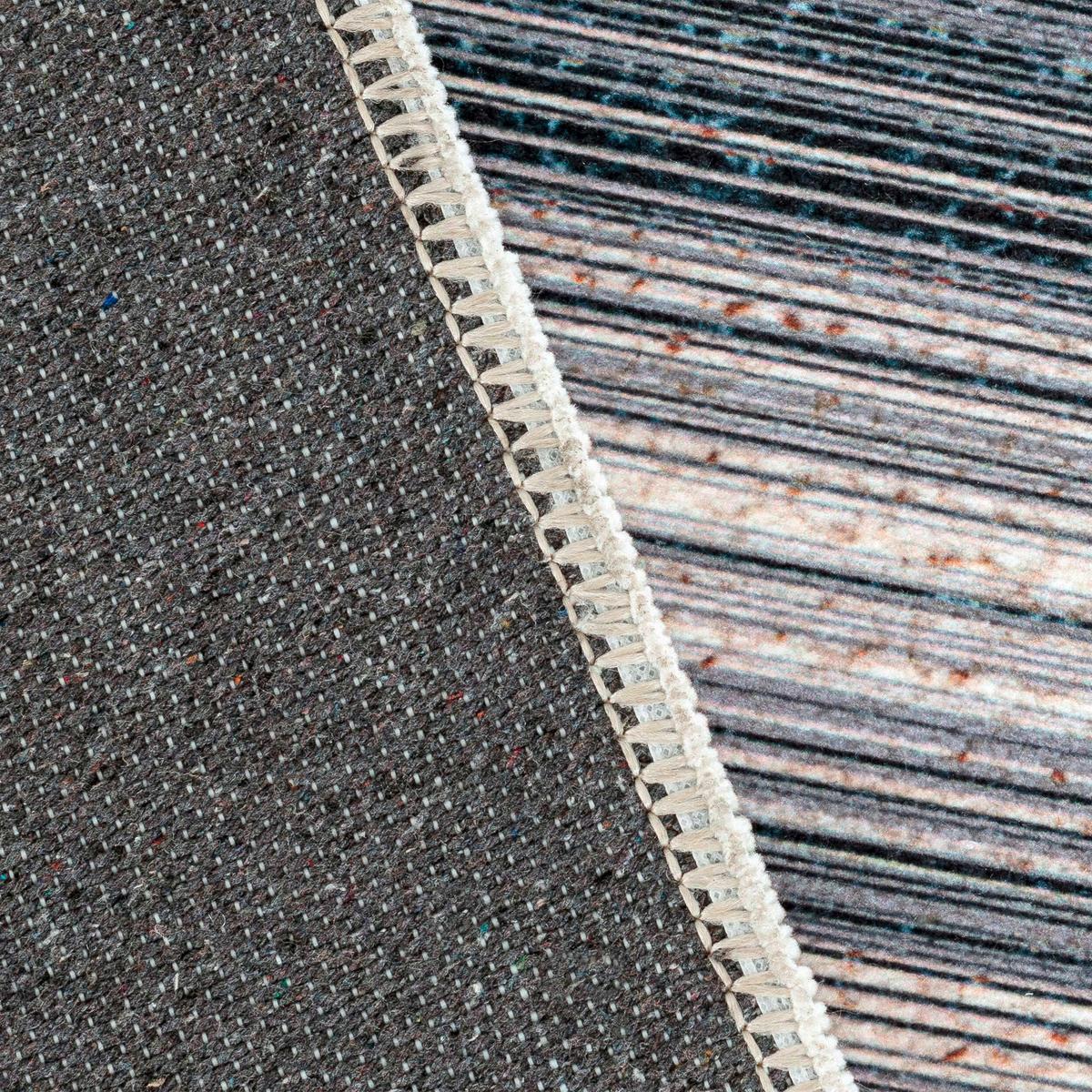 Webteppich Arjen in Blau/Beige ca. 120x170cm - Blau/Beige, Natur, Textil (120/170cm)