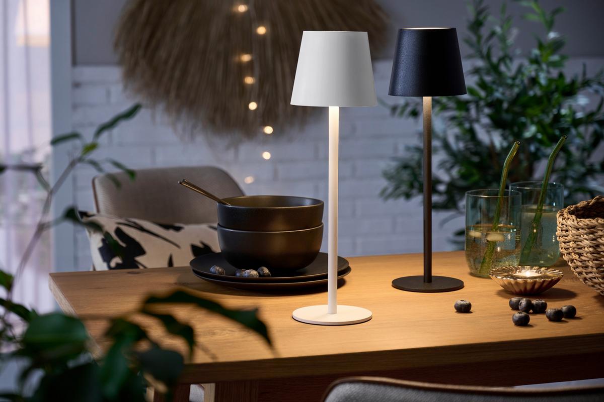 LAMPA STOŁOWA Z AKUMULATOREM BASIC TABLE *SBN* - czarny, Design, tworzywo sztuczne/metal (11,5/36cm) - Novel