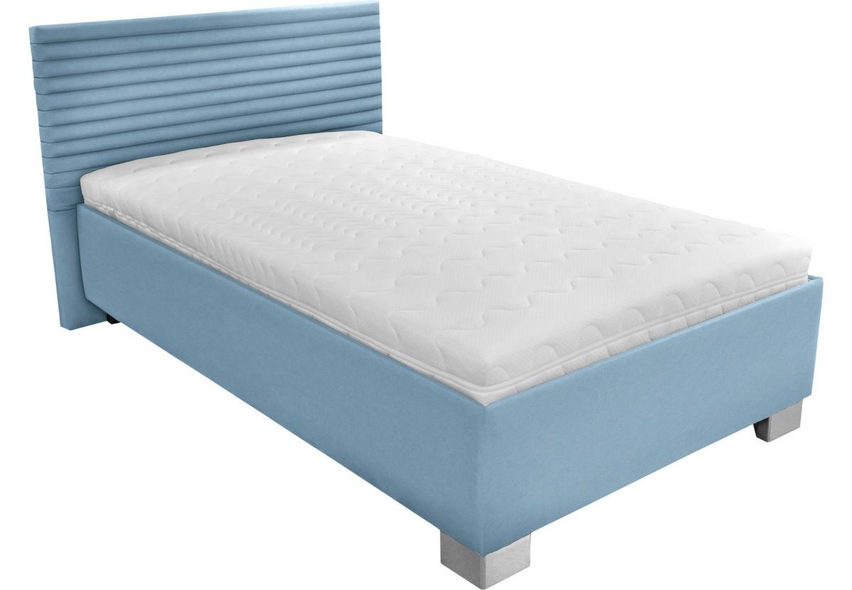 Tapecirani Krevet Como - bijela/boje kroma, drvo/tekstil (120/200cm)