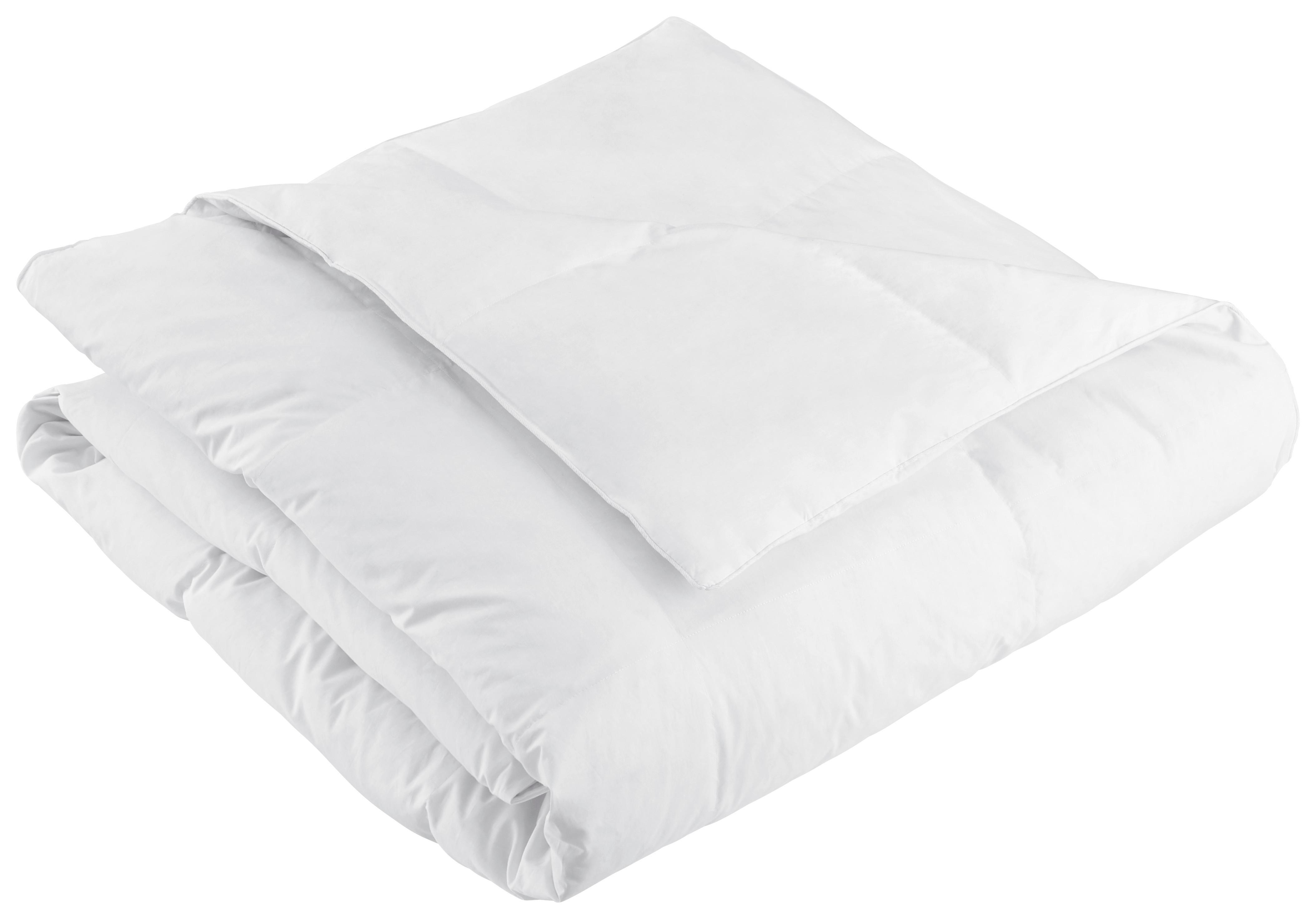 Daunendecke Modern Mittel ca. 140x200cm - Weiß, Textil (135-140/200cm) - Nadana