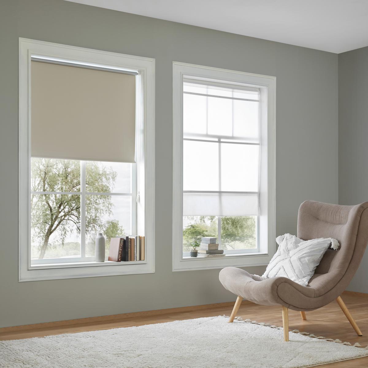 Klemmrollo Thermo Sand ca. 75x150cm - Sandfarben, Textil (75/150cm) - Premium Living