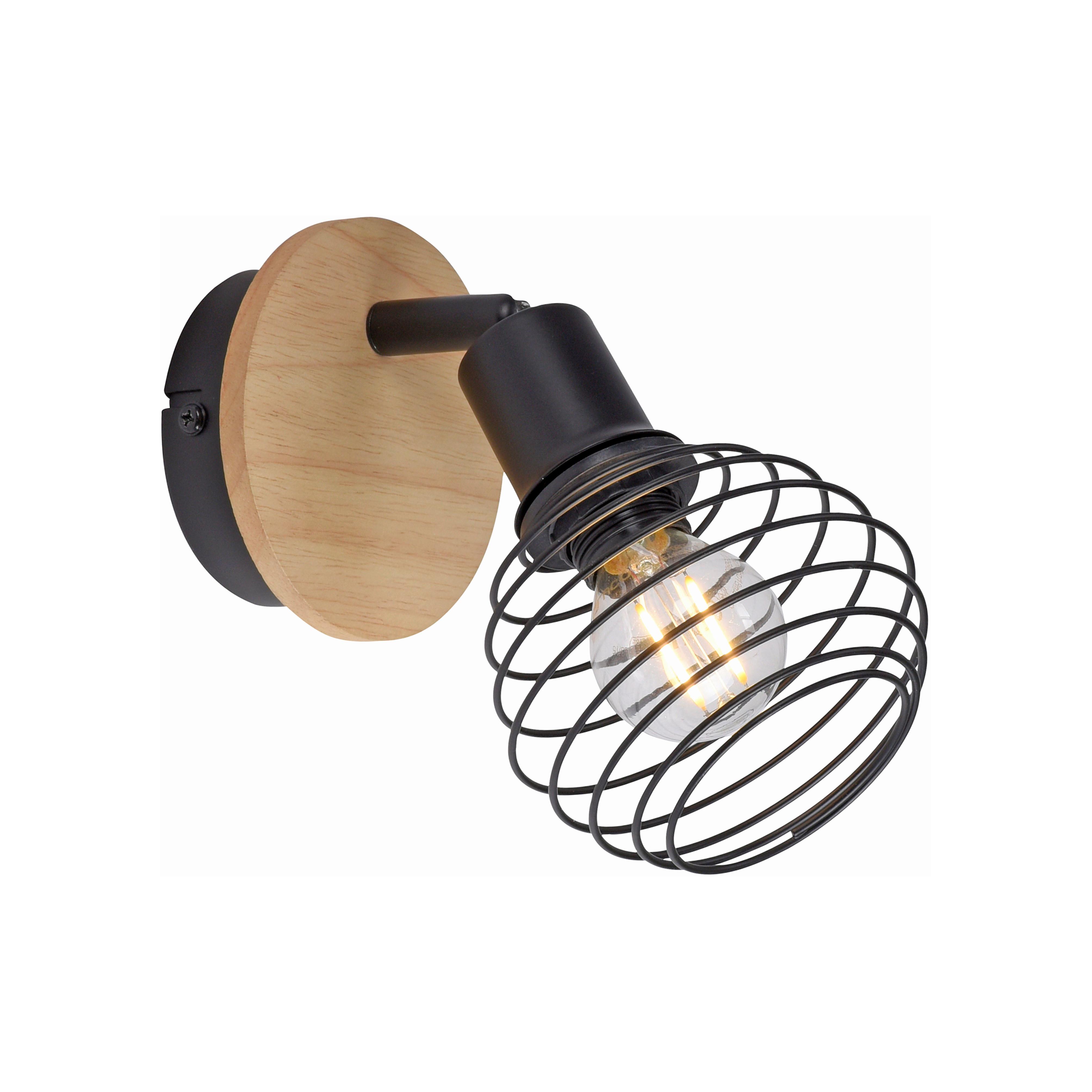 Wandleuchte 15921-79 max. 40 Watt - Natur, Holz/Kunststoff (11,7/11,7/21cm)