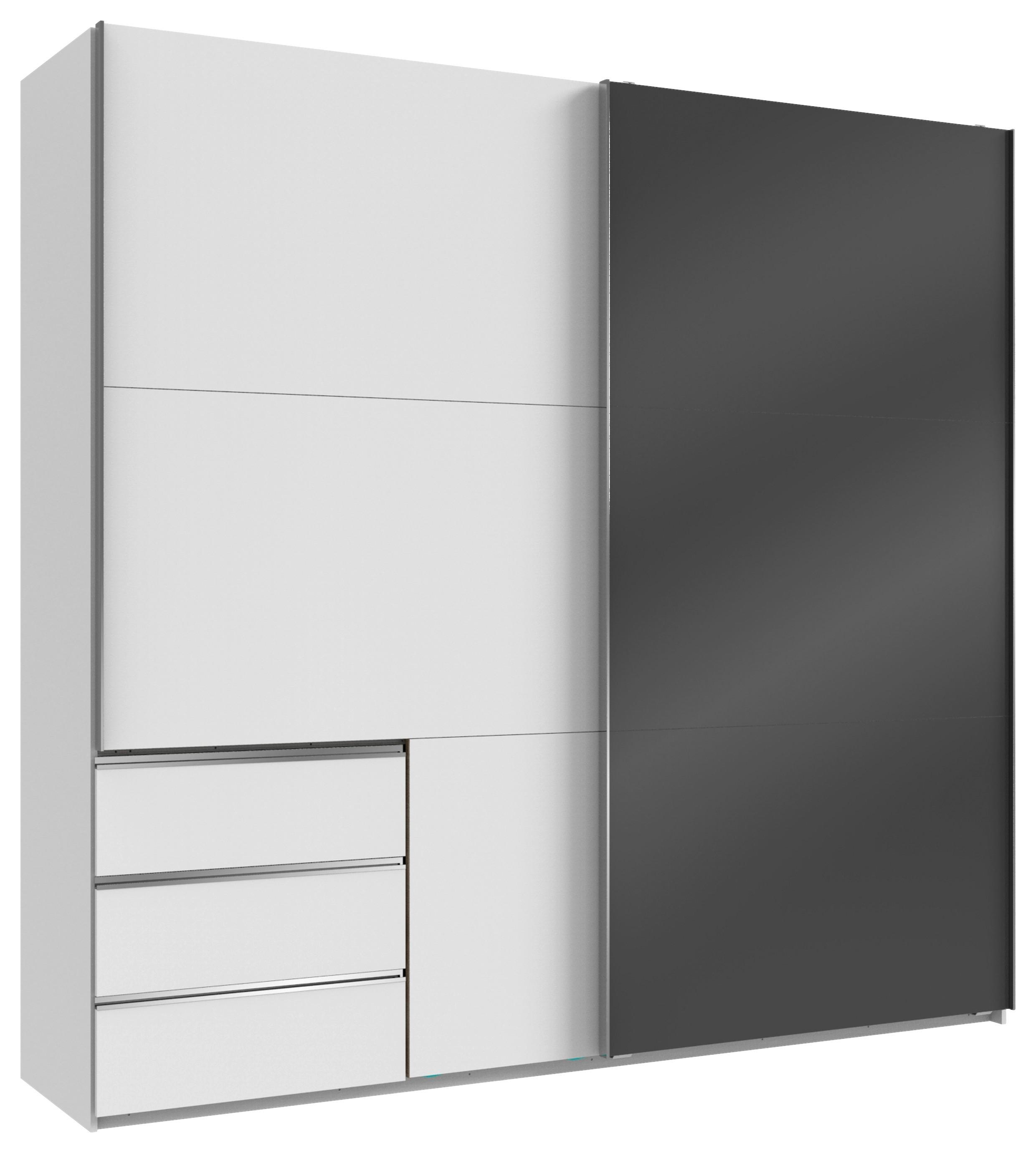 Ormar S Kliznim Vratima Level 36c - bijela/siva, Moderno, drvni materijal (250/236/65cm) - Modern Living