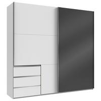 Ormar S Kliznim Vratima Level 36c - bijela/siva, Moderno, drvni materijal (250/236/65cm) - Modern Living