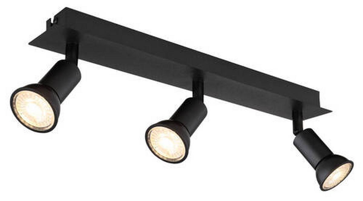 Strahler Drew in Schwarz max. 35 Watt - Schwarz, Design, Metall (40/6/9cm) - Globo