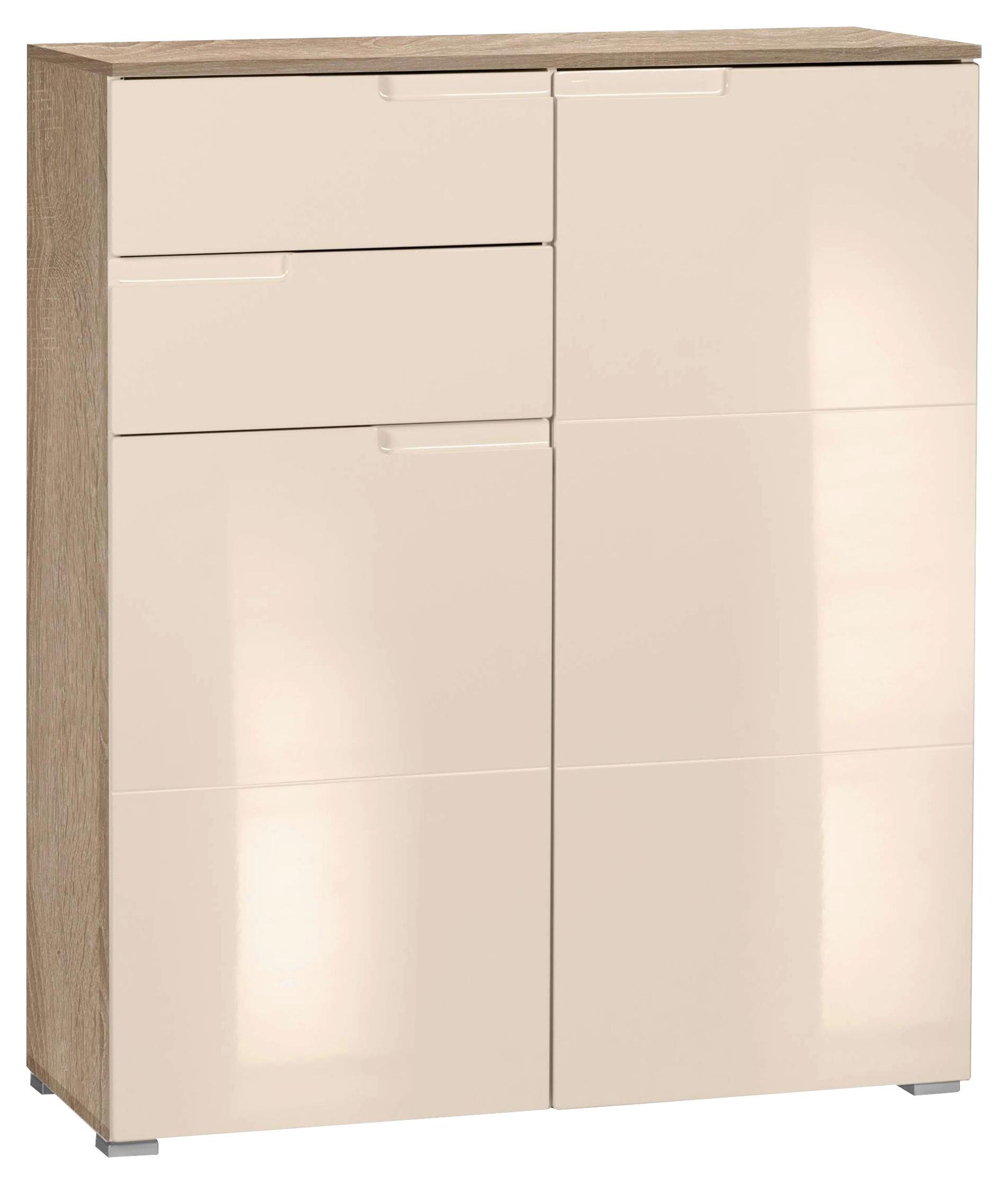 Komód Bézs-tölgy Szín Moon - bézs/tölgyfa színű, Modern, faalapú anyag (100/119/40cm)