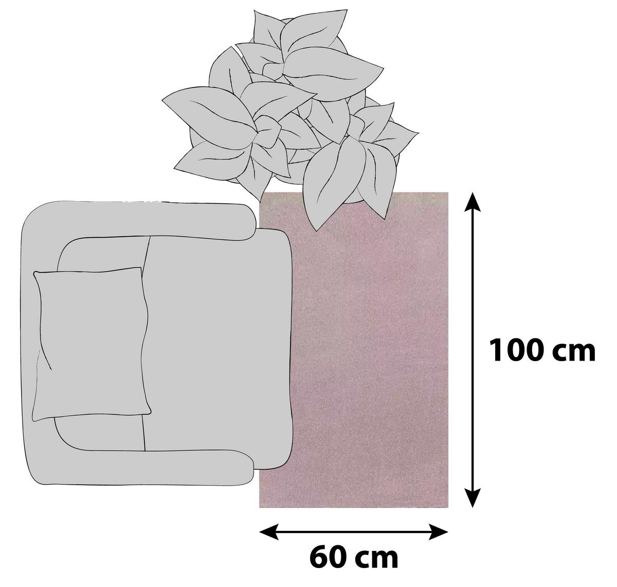 Preproga Z Visokim Florom Ata, Roza, 60x100cm - roza, Konvencionalno, tekstil (60/100cm)