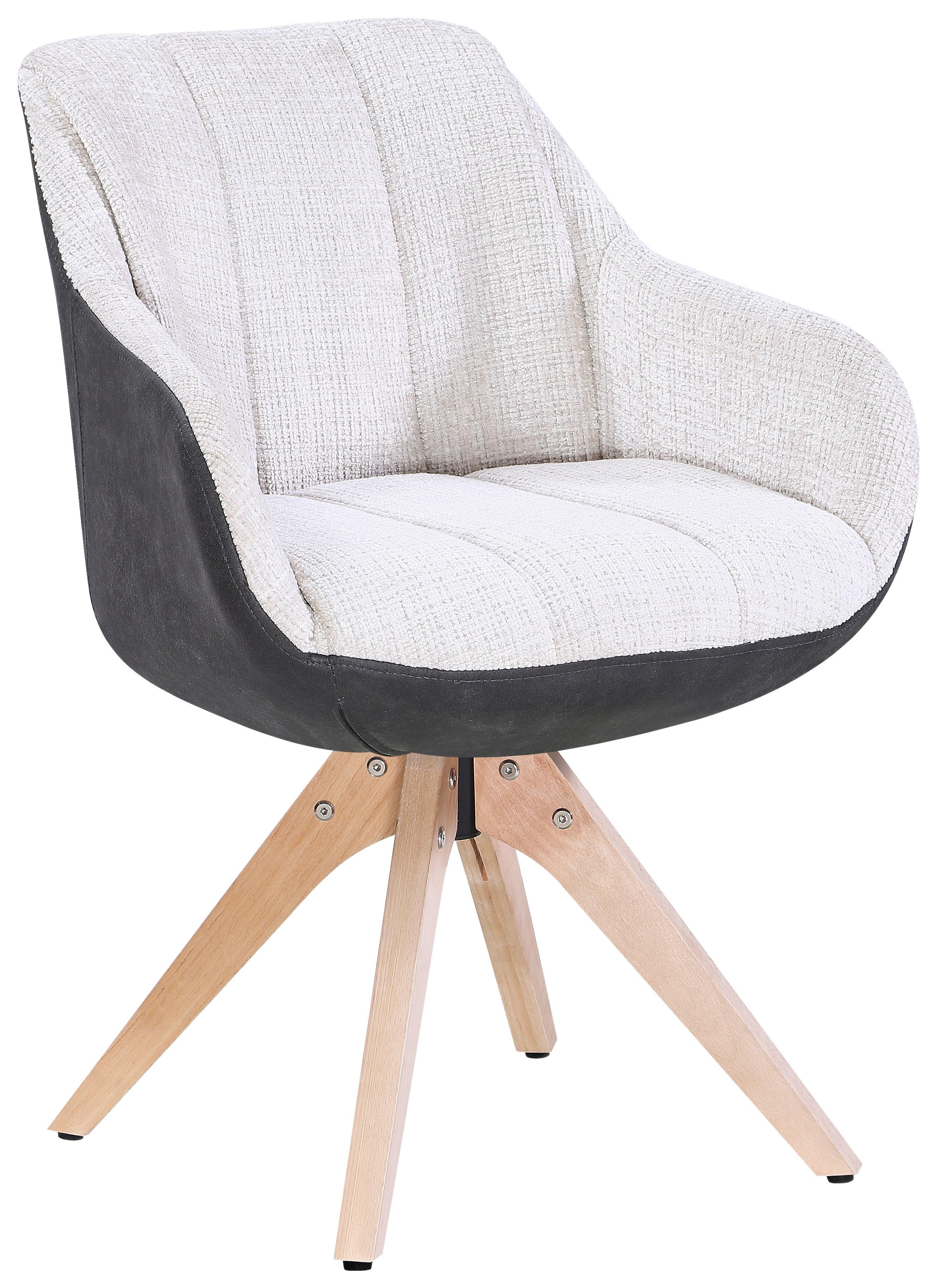 ARMLEHNSTUHL RELAX - Dunkelgrau/Beige, MODERN, Holz/Textil (60/84/61cm) - Mömax