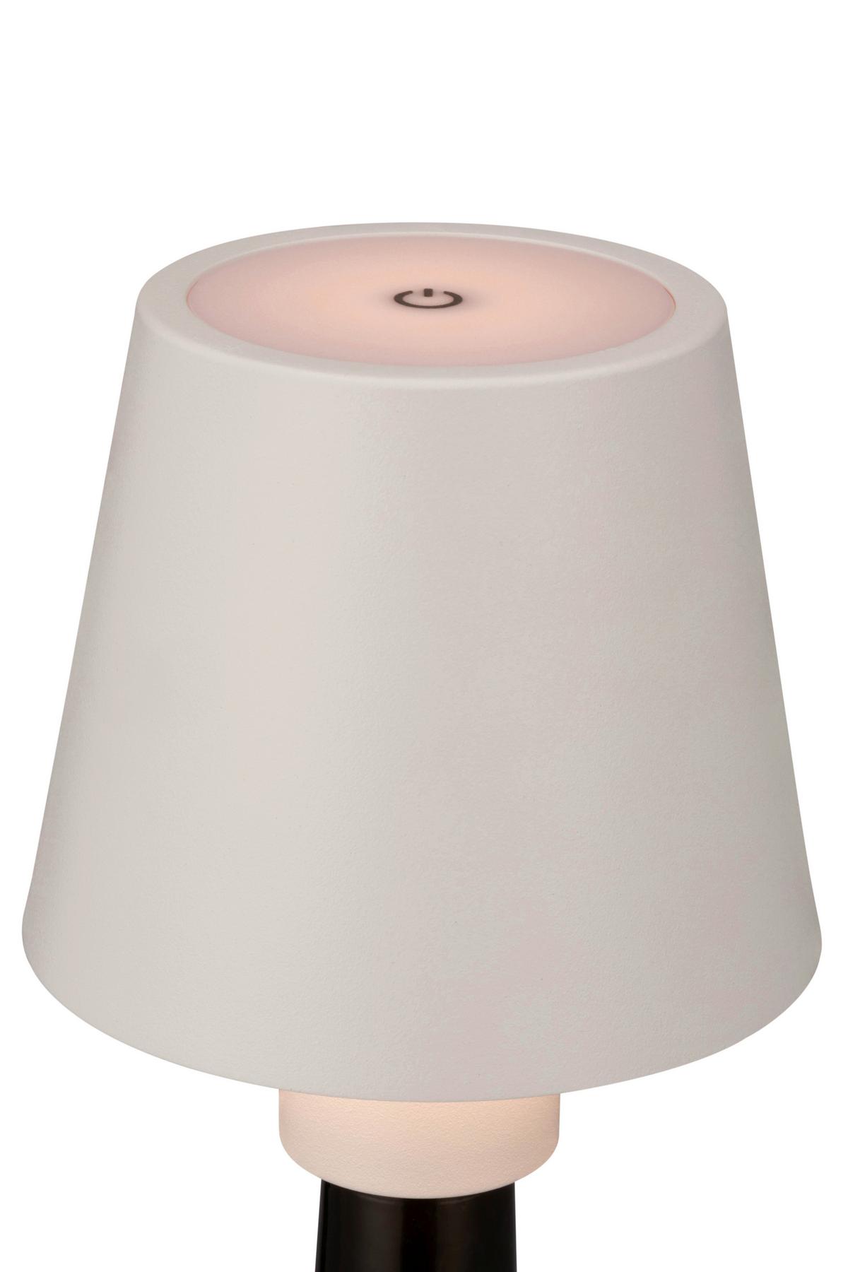 LAMPA STOŁOWA Z AKUMULATOREM BOTTLE - biały, Trend, metal (11/12,2cm) - Novel
