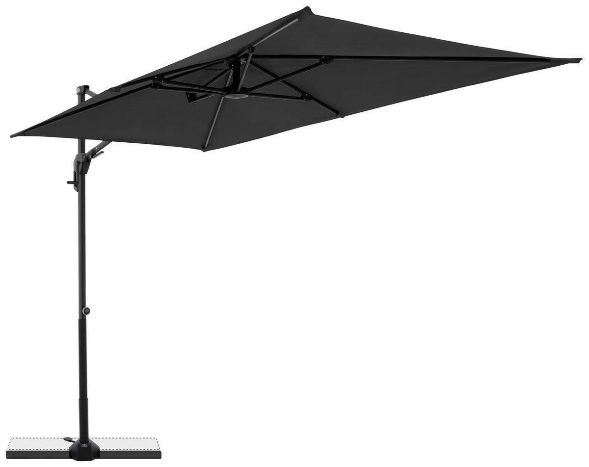 Pendelschirm Active City Schwarz ca. 240x135cm - Anthrazit/Schwarz, Basics, Textil/Metall (240/135cm) - Doppler