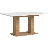 Ausziehtisch Marlon ca. 150x190 cm Eiche/Weiß - Weiß/Eiche Artisan, KONVENTIONELL, Holzwerkstoff (150-190/90/76cm) - MID.YOU