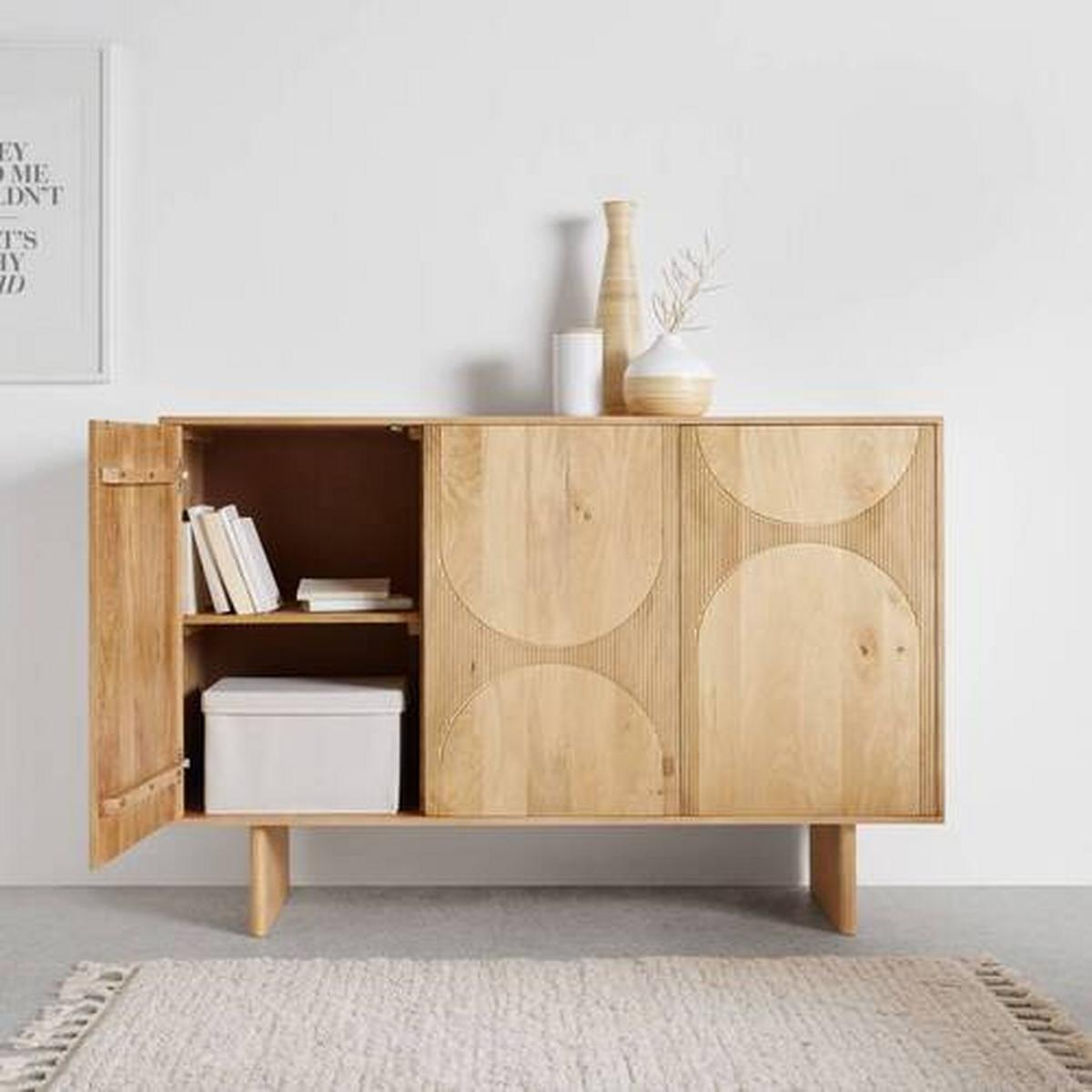 Sideboard Curve in Eichefarben - Eichefarben, MODERN, Holz (150/100/45cm) - Zandiara