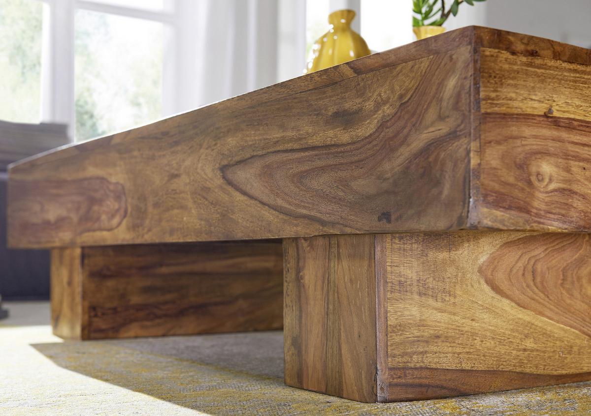 Couchtisch "Sira" , ca. 120x45 cm, aus Sheesham - Sheeshamfarben, Design, Holz (120/45cm) - MID.YOU