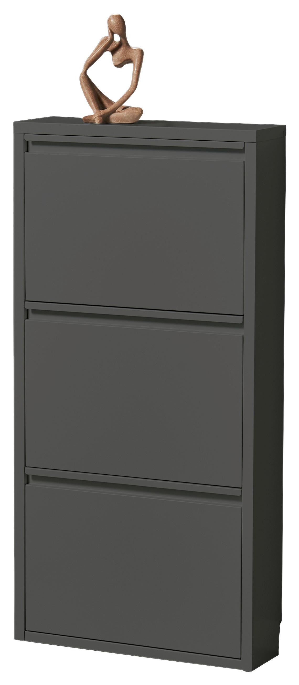 Schuhkipper Bert Anthrazit - Anthrazit, Konventionell, Metall (51/104/16cm) - Mömax