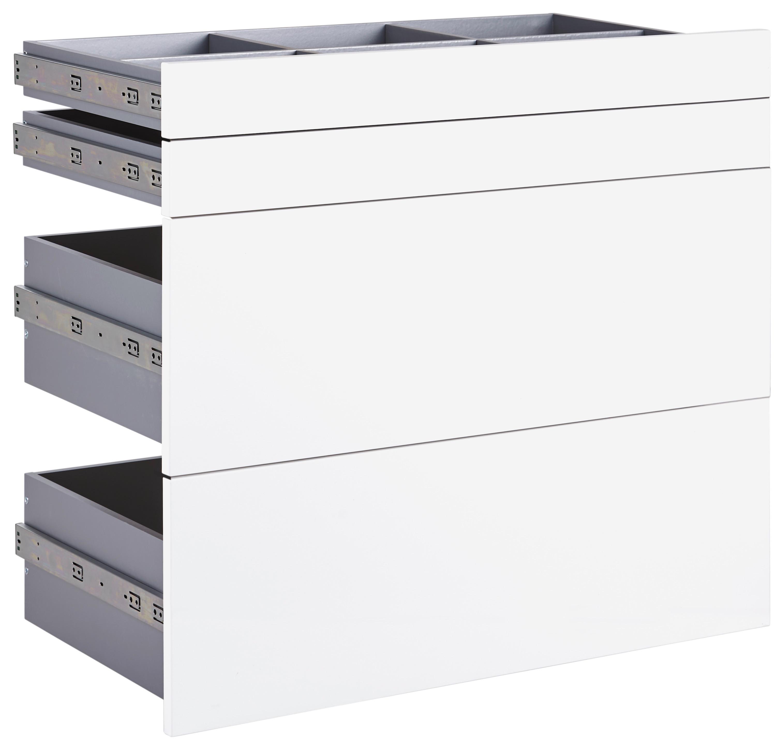 LÅDSET UNIT -BASED- - vit högglans, Modern, trämaterial (91/83/47cm) - Based