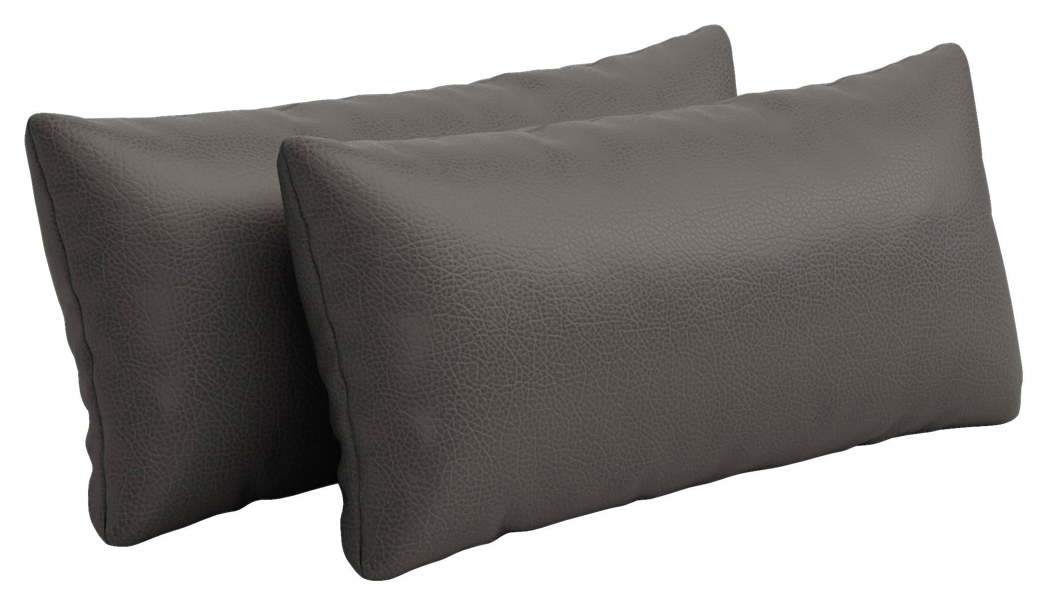 PODUSZKA POD LĘDŹWIE AMICA E - antracytowy, Konventionell, skóra (65/25cm) - Sit & More