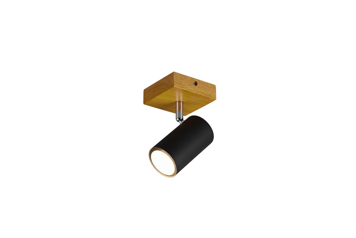 Strahler Spot Marley Schwarz max. 15 Watt - Schwarz, Design, Holz/Metall (9/16/12cm) - Trio Leuchten