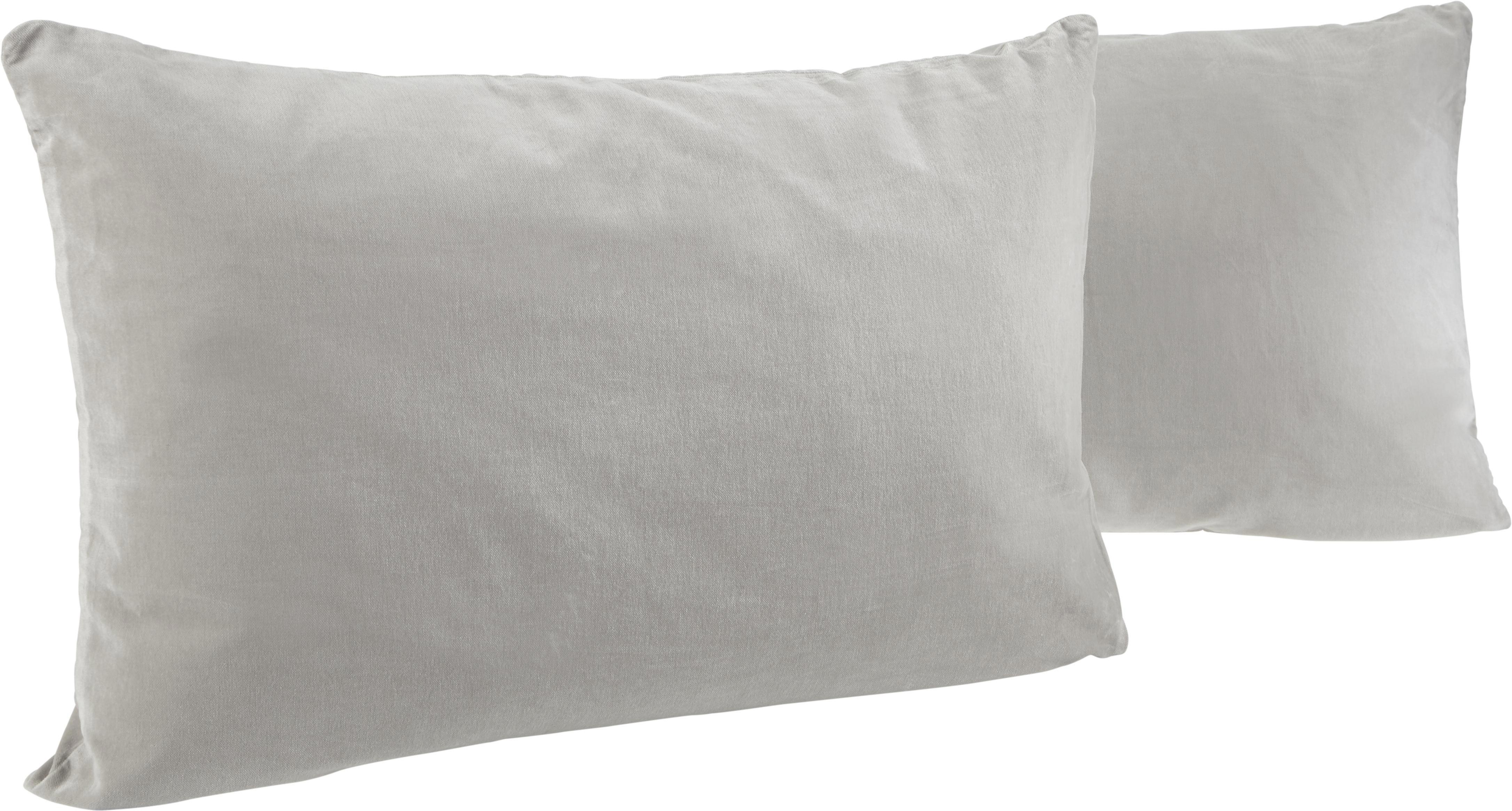 Kissen in Hellgrau 'Lara' ca. 40x60cm - Hellgrau, KONVENTIONELL, Textil (40/60cm) - Bessagi Home