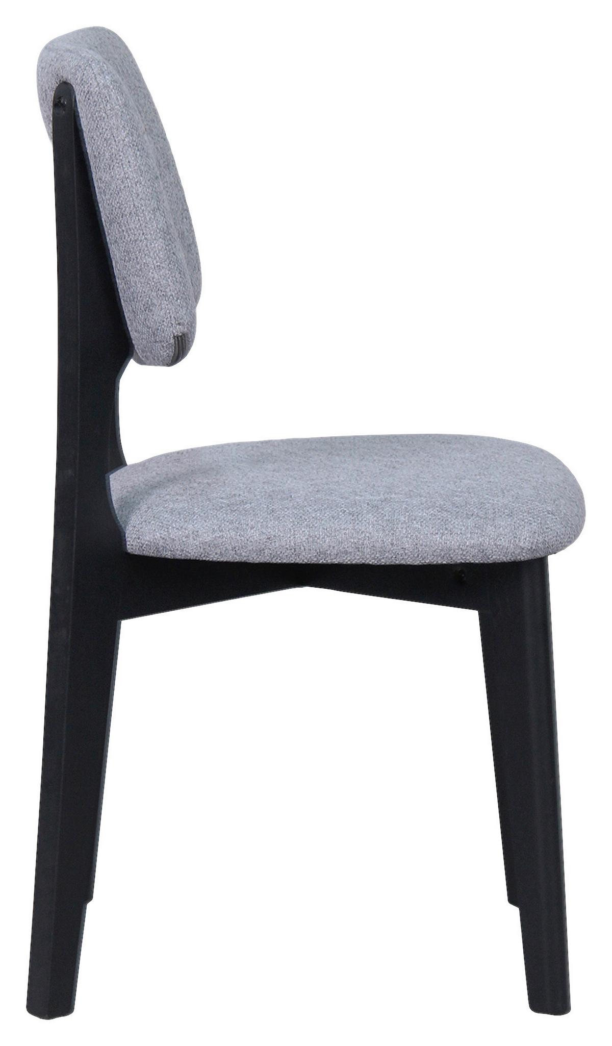 STUHL-SET ELSA - Schwarz/Grau, MODERN, Holz/Textil (48/87/54cm) - MID.YOU