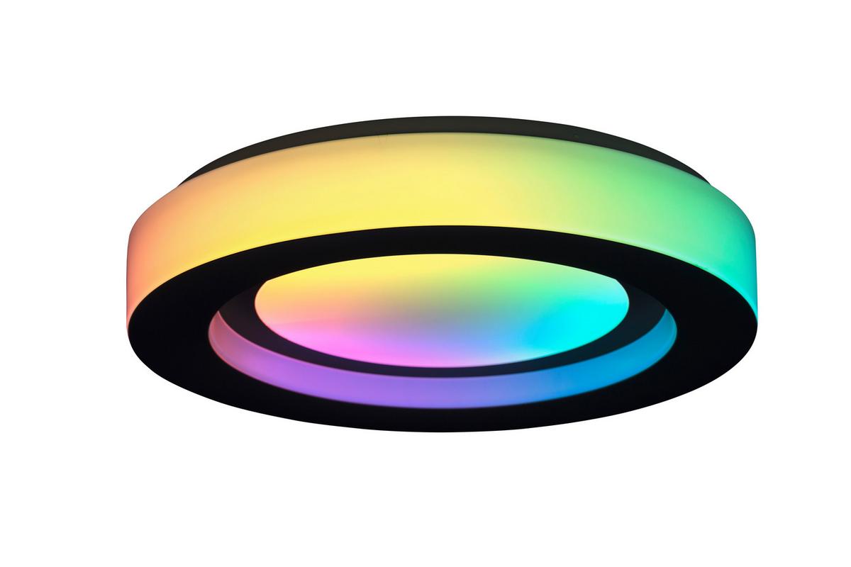 LAMPA SUFITOWA LED SEMRA - czarny, Modern, tworzywo sztuczne/metal (50/8cm) - Bessagi Home