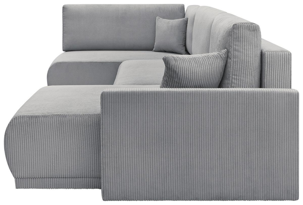 Coltar KIM U - gri, Modern, lemn (146/313/160cm) - Modern Living