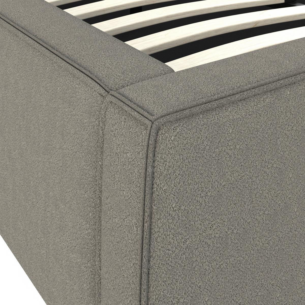 Polsterbett Serena ca. 180x200 cm Grau - Schwarz/Grau, MODERN, Holz/Holzwerkstoff (180/200cm) - Bessagi Home