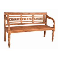Gartenbank Moyo ca. 150x90x52 cm Mahagoni - Naturfarben, Basics, Holz (150/90/52cm) - Gardenson