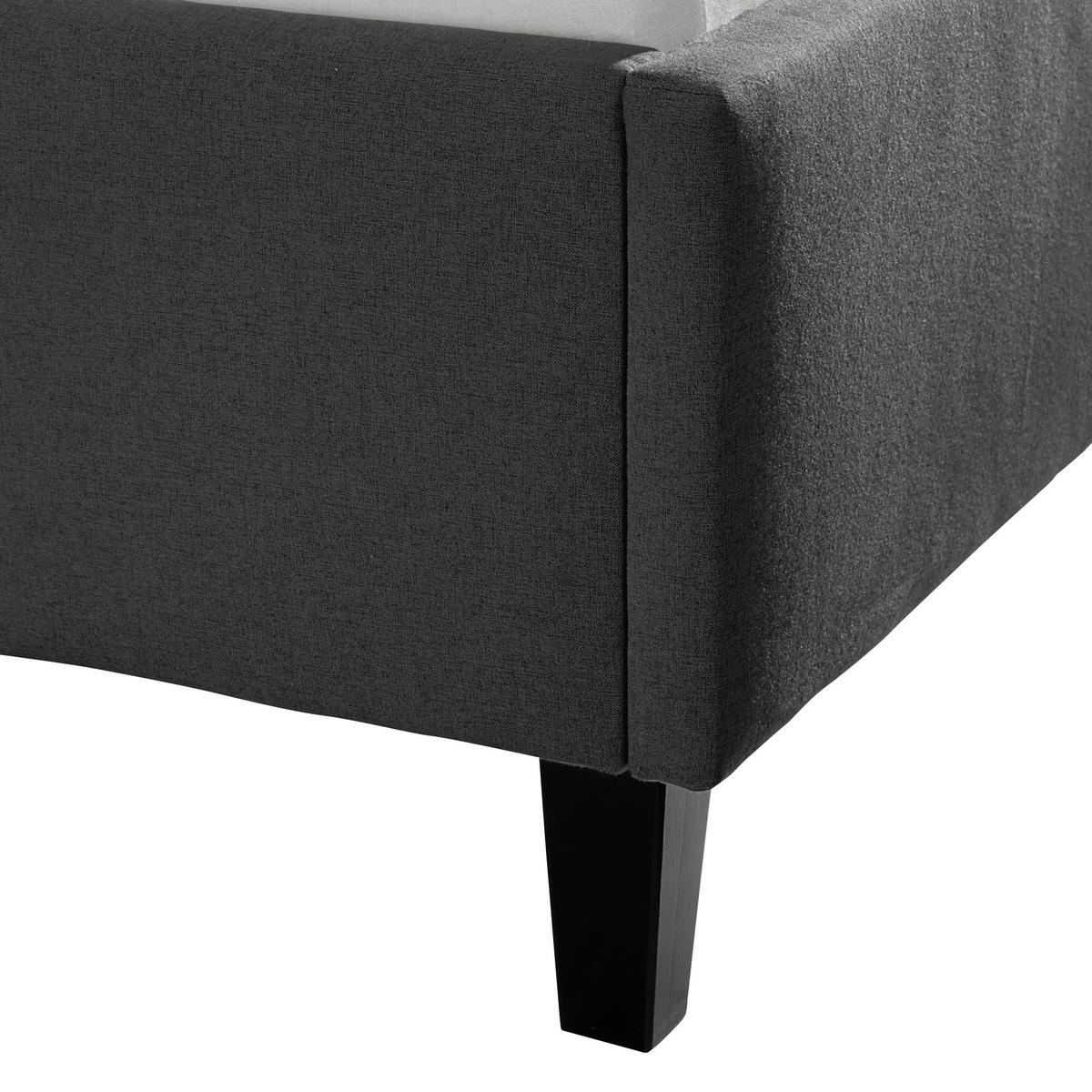 Polsterbett Avola Anthrazit ca. 160x200 cm - Anthrazit/Schwarz, MODERN, Holz/Textil (160/200cm) - Livetastic