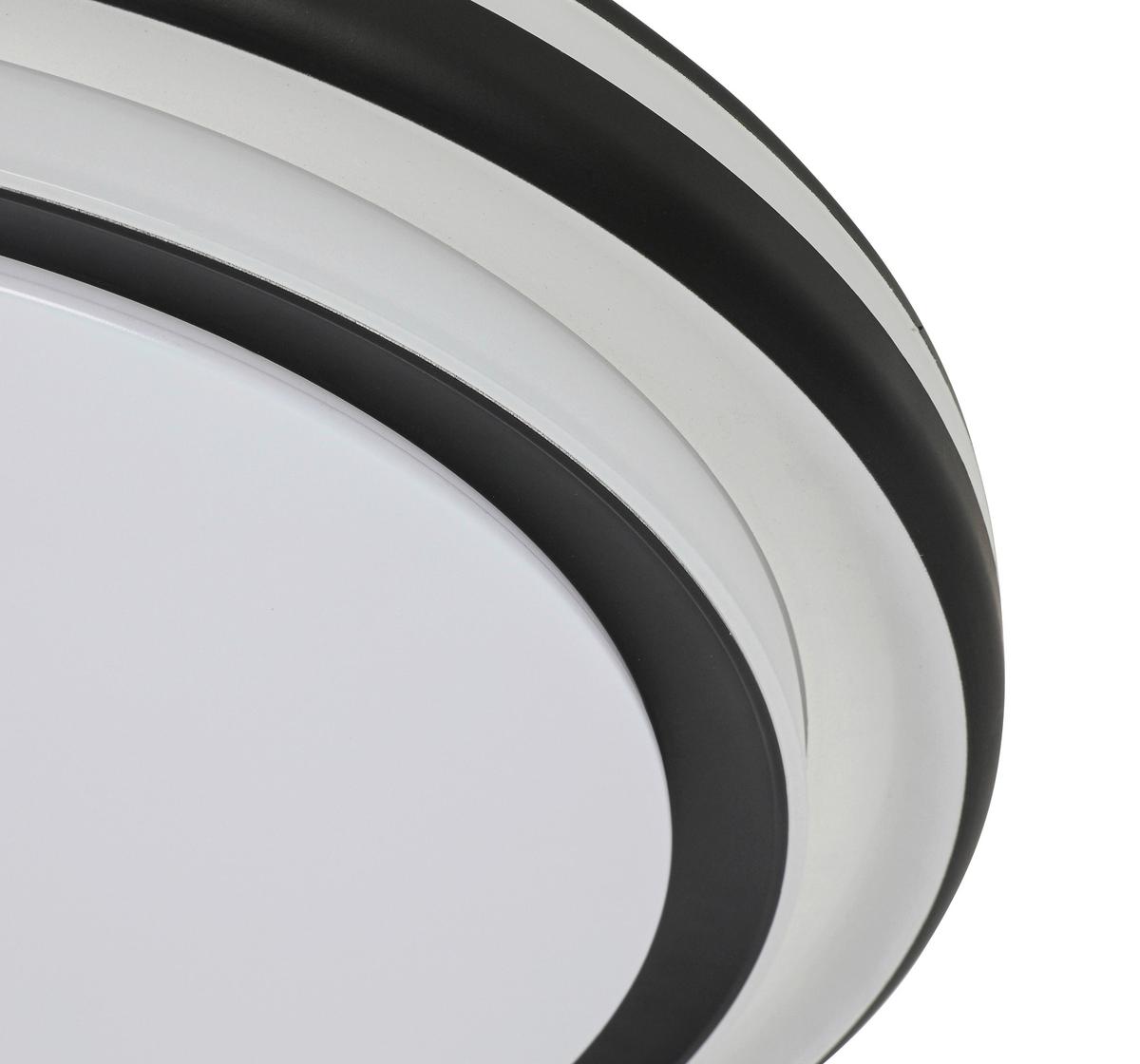 Led Mennyezeti Lámpa Huny - fekete/fehér, Modern, műanyag/fém (65/9cm) - Mömax