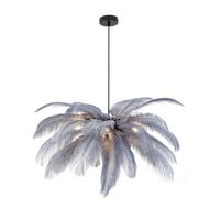 Hängeleuchte Fedi Grau/Schwarz max. 3 Watt - Schwarz/Grau, MODERN, Textil/Metall (55/120cm)